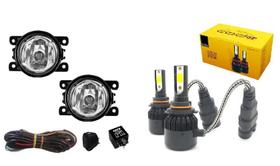 KIT Farol De Milha Auxiliar Neblina Renault Fluence 2011 2012 2013 2014 2015 2016 2017 2018 ACR + Super Led