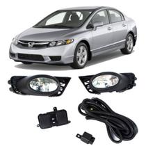 Kit Farol de Milha Auxiliar New Civic Compatível 2009/2011 Kit Farol de Milha Auxiliar New Civic Compatível 2009/2011