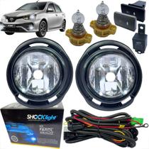 Kit farol de milha auxiliar toyota etios hatch e sedan de 2012 à 2021 com botao modelo original Kit farol de milha auxiliar toyota etios hatch e sedan de 2012 à 2021 com botao modelo original