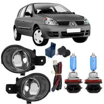 Kit farol de milha clio hatch 2003 2012 vidro + h11 sb