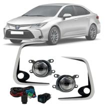 Kit farol de milha com LED corolla 2020 2021 botão