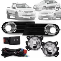 Kit Farol de Milha Com Moldura Gol Voyage Saveiro G5 Kit Farol de Milha Com Moldura Gol Voyage Saveiro G5