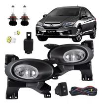 Kit Farol De Milha Completo Honda City 09 11 Botao Original Kit Farol De Milha Completo Honda City 09 11 Botao Original