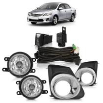 Kit Farol de Milha Corolla 2012 A 2014 Com Aro Cromado Botão Modelo Original Kit Farol de Milha Corolla 2012 A 2014 Com Aro Cromado Botão Modelo Original