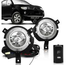 Kit farol de milha da L200 Triton 2005-2009 com botão modelo original FGS0607MS