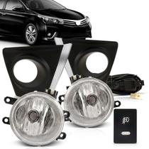Kit farol de milha do Corolla 2015 2016 e 2017 com molduras e botão modelo original