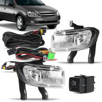 Kit farol de milha do Corsa Classic 2011 2012 2013 2014 e 2015 com botão modelo original