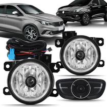 Kit farol de milha do Fiat Argo e Cronos 2017 2018 2019 2020 2021 2022 2023 2024 2025 com botão modelo original