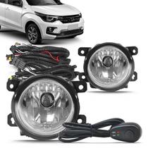 Kit farol de milha do Fiat Mobi 2016 2017 2018 2019 e 2020 com botão modelo alternativo