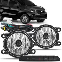 Kit farol de milha do fiat Mobi 2016 2017 2018 e 2019 com botão original da Fiat e com função city