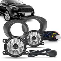 Kit farol de milha do Ford Ka 2015 2016 2017 e 2018 com molduras e botão modelo alternativo