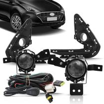 Kit Farol de Milha do Hyundai 2020 a 2022 com Molduras e Botão Modelo Alternativo