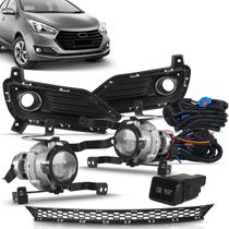 Kit farol de milha do Hyundai HB20 2016 2017 2018 e 2019 com molduras e botão trip modelo original