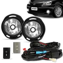 Kit Farol de Milha Etios 2012 a 2017 Auxiliar Neblina Botão Original