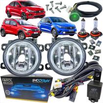 Kit farol de milha fiat mobi argo cronos botao modulo universal