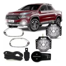 Kit Farol De Milha Fiat Toro 2016 A 2020 Botão - Geral