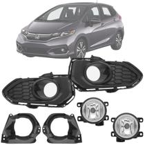 Kit farol de milha fit 2017 2018 2019 com botão