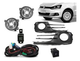 Kit Farol De Milha Fox 2015 - Cristal/Preto - Lente Lisa