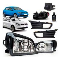 Kit Farol de Milha Friso Cromado Gol e Voyage 2012 2013 2014 2015