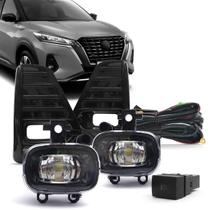 Kit farol de milha full led do novo Nissan Kicks 2021 2022 2023 e 2024 com botão modelo original Kit farol de milha full led do novo Nissan Kicks 2021 2022 2023 e 2024 com botão modelo original