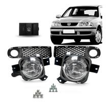 Kit Farol De Milha Gol G3 1999 2000 2001 2002 2 Molduras 1 Botão Modelo Original - Suits STS055VW Kit Farol De Milha Gol G3 1999 2000 2001 2002 2 Molduras 1 Botão Modelo Original - Suits STS055VW