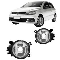 KIT Farol de Milha Gol G7 Botão Redondo Cromo Modelo Padrão Suits STS078VW