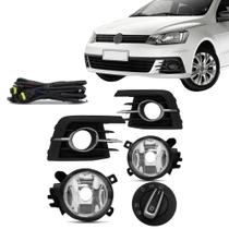 Kit Farol de Milha Gol G7 Encaixe Hb4 Moldura Cromo Botão Cromo Modelo Original Suits - STS087VW