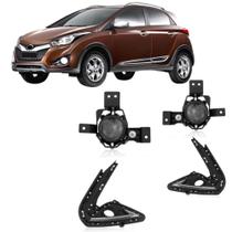 Kit Farol de Milha HB20 2020 Moldura Cromo Botão Alternativo Colante Suits - STS037HY