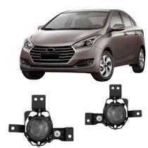 Kit Farol de Milha HB20 2020 Moldura Cromo Botão Modelo Original Suits - STS038HY