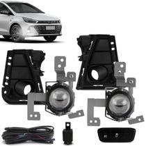 Kit Farol de Milha HB20 2023 Botão Modelo Original Moldura Preto Kit Farol de Milha HB20 2023 Botão Modelo Original Moldura Preto