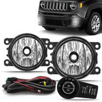 Kit Farol de Milha Jeep Renegade PCD 2019 a 2022 Auxiliar Neblina