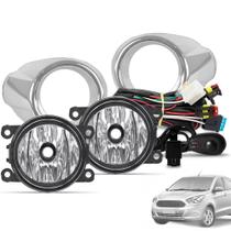 Kit Farol de Milha Ka 2015 a 2018 Botão Universal e Moldura Cromada Kit Farol de Milha Ka 2015 a 2018 Botão Universal e Moldura Cromada