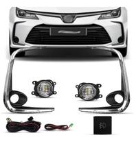Kit farol de milha led neblina corolla 2020 2021 c/ moldura