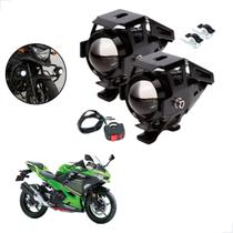 Kit Farol de Milha LED U5 Moto Kawasaki Ninja 400 2017 a 2022 Super Brilho 6000K Kit Farol de Milha LED U5 Moto Kawasaki Ninja 400 2017 a 2022 Super Brilho 6000K