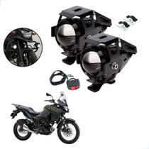 Kit Farol de Milha LED U5 Moto Kawasaki Versys 300 2017 2018 2019 2020 2021 2022 Super Brilho 6000K