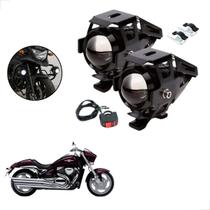 Kit Farol de Milha LED U5 Moto Suzuki Boulevard 1500 2009 a 2013 Super Brilho 6000K Kit Farol de Milha LED U5 Moto Suzuki Boulevard 1500 2009 a 2013 Super Brilho 6000K