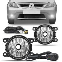 Kit Farol de Milha Logan Sandero 2011 a 2014 Auxiliar Neblina Botão Alternativo Kit Farol de Milha Logan Sandero 2011 a 2014 Auxiliar Neblina Botão Alternativo