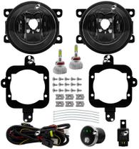 Kit Farol de Milha Neblina Basalt 2024 Em Diante Botão Universal Touch + Kit Lâmpada Super LED 6000K