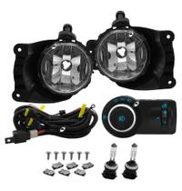 Kit Farol de Milha Neblina Chevrolet Cobalt Spin Novo Prisma Onix LT LTZ 2013 á 2019 com Botão Painel
