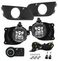 Kit Farol de Milha Neblina Chevrolet Onix e Novo Prisma LT e LTZ 2017 2018 2019 2020 Com Moldura- Interruptor Modelo Original