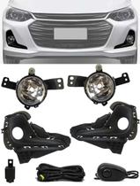 Kit Farol de Milha Neblina Chevrolet Onix e Onix Plus Sedan 2020 2021 2022- Botão Alternativo - Suns / Tiger / Shocklight / Suitz