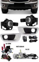 Kit Farol de Milha Neblina Chevrolet S10 S-10 e Trailblazer 2012 2013 2014 2015 + Kit Xenon 6000K 8000K ou Kit Lâmpada Super LED 6000K