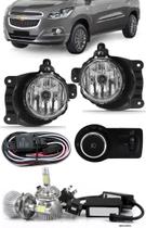 Kit Farol de Milha Neblina Chevrolet Spin 2012 2013 2014 2015 2016 2017 2018 2019 + Kit Lâmpada Super LED 6000K