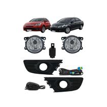 Kit Farol de Milha Neblina Citroen C4 Hatch 2008 2009 2010 2011 2012 e C4 Pallas 2008 2009 2010 2011 2012 - Interruptor Alternativo