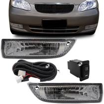 Kit Farol de Milha Neblina Corolla 2003 2004 Fielder 2004 à 2007 Botão Painel
