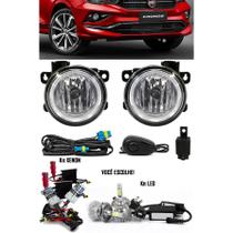 Kit Farol de Milha Neblina Fiat Cronos 2018 2019 2020 2021 2022 + Kit Xenon ou Kit LED - Suns Zapos Tiger Suitz