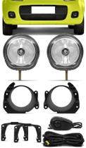 Kit Farol de Milha Neblina Fiat Novo Uno Botão Alternativo