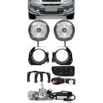 Kit Farol de Milha Neblina Fiat Novo Uno Botão Painel + Kit Lâmpada Super LED 6000K