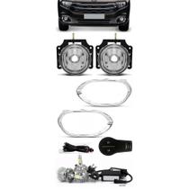 Kit Farol de Milha Neblina Fiat Toro 2016 2017 2018 2019 2020 - Botão Painel + Kit Lâmpada Super LED 6000K