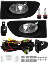 Kit Farol de Milha Neblina Fit 2003 a 2008 Botão Modelo Painel